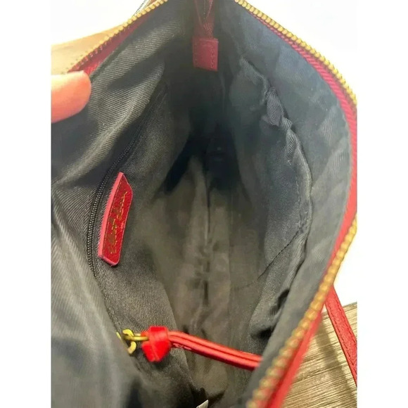 VTG Elliott Lucca Red Leather Zips Crossbody Messenger Bag Handbag Purse - Picture 4 of 7